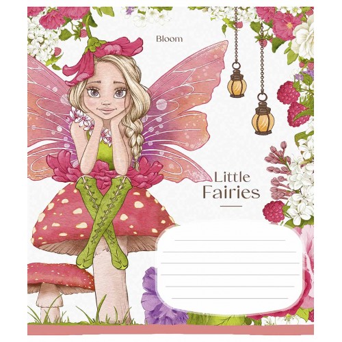 Зошит 12арк. лін. Школярик "Cute fairies" глітер №012-3080L(30)(300)