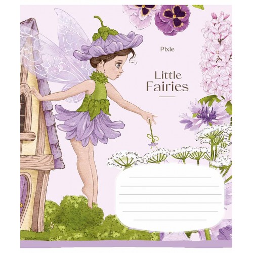 Зошит 12арк. лін. Школярик "Cute fairies" глітер №012-3080L(30)(300)
