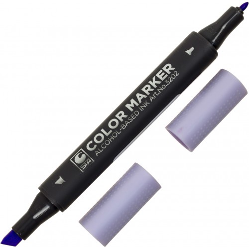 Маркер худож. двостор. "STA" №3202-75 темн.-фіолетовий(6)