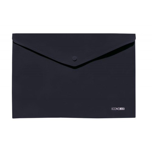 Папка-конверт "Economix" №SM31305 А4 на кнопці непрозор. асорті(12)(120)