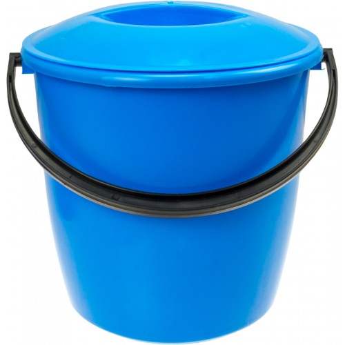 Відро 10л пласт. з кришкою кольорове №91840