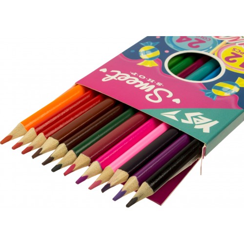 Олівці кольор. 24 кольор./12шт "Yes" №290675 Sweet Cream(12)