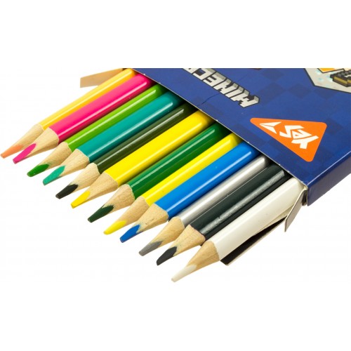 Олівці кольор. 24 кольор./12шт "Yes" №290702 Minecraft(12)(240)