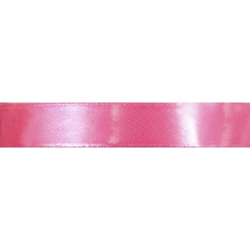 Стрічка атлас 1,2см/22м (яскраво-рожева)(10)