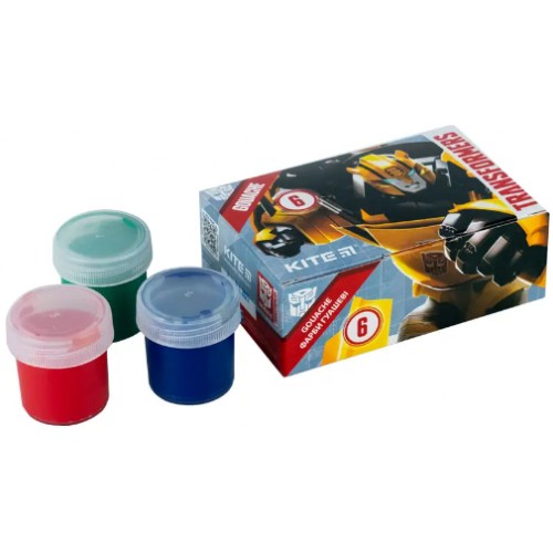 Гуаш Kite 6кольор. 20мл TF23-062 Transformers(24)
