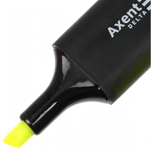 Текстмаркер Delta by Axent клин Highlighter 1-5 мм жовтий (12) 2501-08