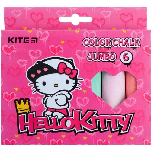 Крейда кольор. "Kite" №HK24-073 6кольор. Jumbo Hello Kitty(20)(60)
