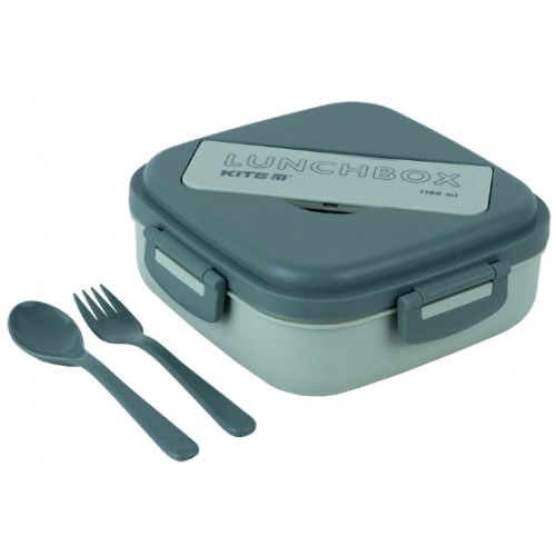 Ланч бокс пласт. "Kite" 1100мл з розділювачем,зелений №K23-186-1(24)(48)