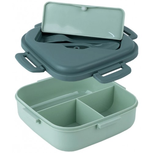 Ланч бокс пласт. "Kite" 1100мл з розділювачем,зелений №K23-186-1(24)(48)