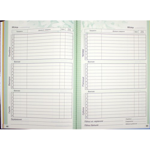 Щоденник шк. В5 №1/24-001 40арк. мат.лам./Мандарин/(10)