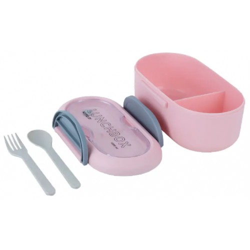 Ланч бокс пласт. "Kite" 1000мл з розділювачем,рожевий №K23-185-3(24)(48)