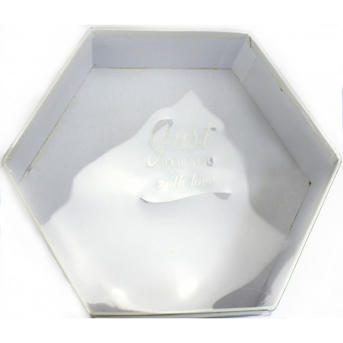 Коробка подарункова,шестикутна (3кольори) 255х70мм 333-2-2