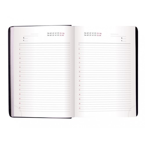 Щоден. A6 Buromax недат. кліт. Base (Miradur) чорний BM.2604-01