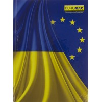 Книга-канцелярская А4 96 листов клетка Buromax Украинские символы офсет твердая обложка (8) 2400-38
