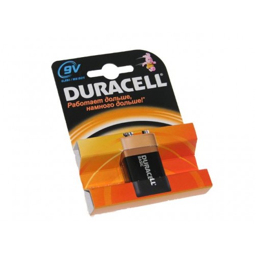 Батарейка Duracell Алкалайн 6F22/1bl крона 9V (1) (10)