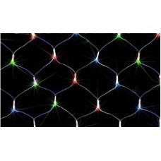 Гірлянда-сітка електрич. 100LED MultiColor прозор. провід L-1,2м H-1,2м E-45/1590-01(100)