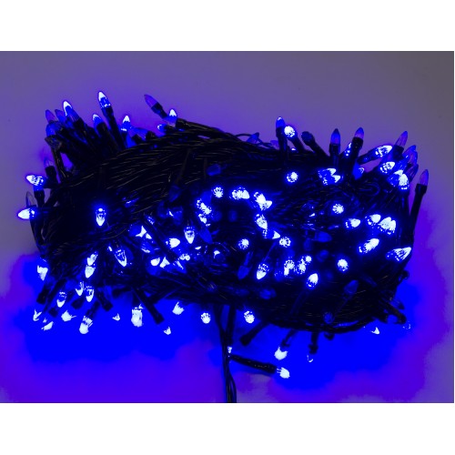 Гирлянда электрическая String Конус 400 LED синий, черный провод (40) 1240-02