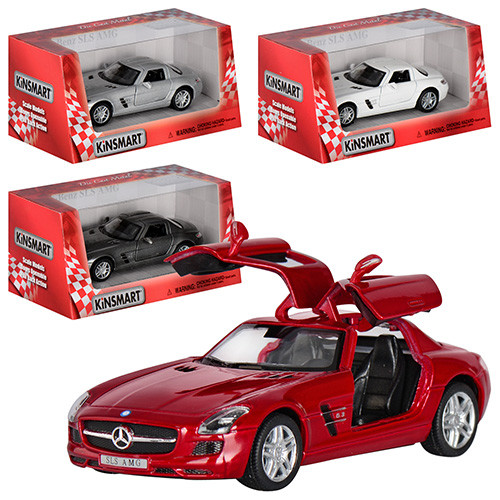 Машина металлическая Mercedes-Benz SLS AMG Kinsmart KT-5349-W в коробке 16х8,5х7,5см