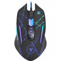 Мишка ігрова Defender Forced GM-020L 6кнопок 3200dpi+килимок USB black 52020