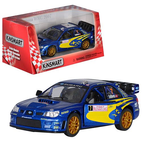 Машина металлическая Kinsmart Subaru Impreza WRC 2007, в коробке, 16 х8,5 х7,5 см (24) (96) КИ KT-5328-W