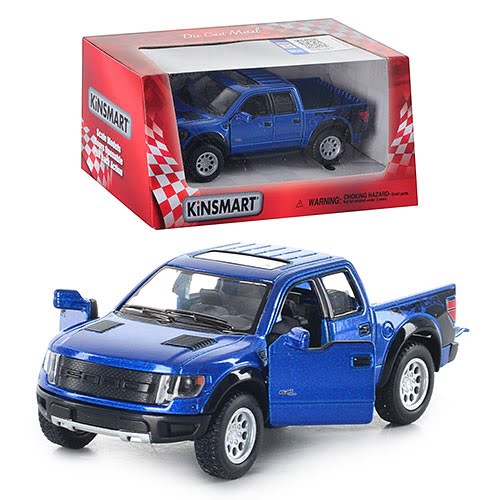 Машина металлическая Ford F-150 SVT Raptor Supercrew Kinsmart в коробке (24) (96) KT-5365-W 