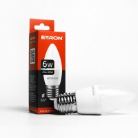 Лампа Etron Light Power LED 1-ELP-025 C37 6Вт 3000K E27 (10)