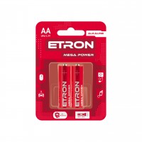 Батарейки Etron Mega Power LR-06 блистер 2 шт (12) (120)