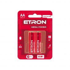 Батарейки Etron Mega Power LR-06 блістер 2 шт (12) (120)