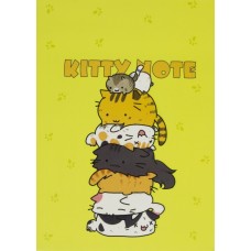 Блокнот B6 80 листов клетка Profiplan Kitty note, yellow 50636