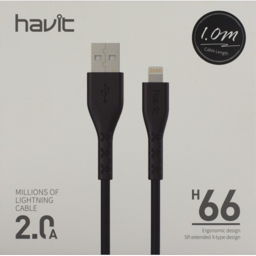 Кабель USB> lightning Havit HV-H66 2.0A 1 м black