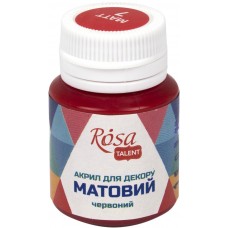 Акрил для декора Rosa Start 20мл матовый красный 20007/9092