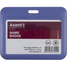 Бейдж-слайдер Axent горизонтальний 85х54 мм, димчастий синій (5) 4500H-02-A