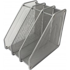 Лоток вертикальний FS-06/Z023/535540 3 відділення металевий срібний