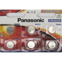 Батарейка Panasonic CR2025/6bl lithium (6) (60)