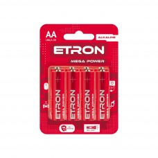 Батарейки Etron Mega Power LR-06 блистер 4 шт (12) (120)