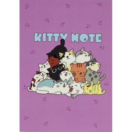 Блокнот B6 80 листов клетка Profiplan Kitty note, lilac 50612