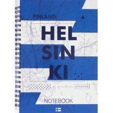 Блокнот на пружині A5 96 аркушів картонна обкладинка Helsinki (5) (50) 8032-06 Axent