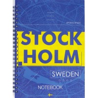 Блокнот на пружине A5 96 листов картонная обложка Stockholm (5) (50) 8032-08 Axent