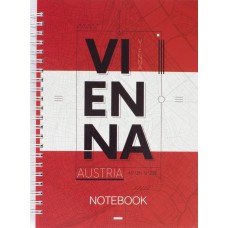 Блокнот на пружине A5 96 листов картонная обложка Vienna (5) (50) 8032-07 Axent