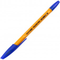 Ручка кулькова Economix Yellow Pen 0,5 мм корпус жовтий, синя (50) (1000) E10187-02