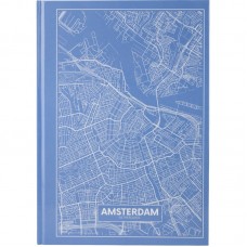 Книга канцелярська Axent А4 96 аркушів клітинка Maps Amsterdam блакитна 8422-507-A (10)