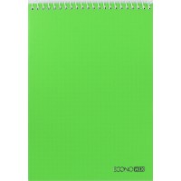 Блокнот верхня пружина Economix А5 80 аркушів пластик клітинка (8) (48) E20320