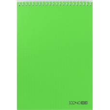 Блокнот верхняя пружина Economix А5 80 листов пластик клетка (8) (48) E20320