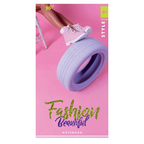 Блокнот B6+ 64 аркуші клітинка інтегральна обкладинка YES Fashion beautiful (3) 151484