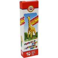 Пластилін Koh-i-noor Жираф 131504 10 кольорів 200г картонна упаковка