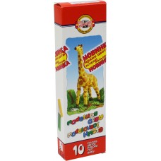 Пластилин Koh-i-noor Жираф 131504 10 цветов 200г картонная упаковка