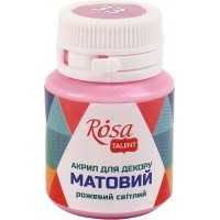 Акрил для декору Rosa Start 20мл матовий світло-рожевий 20033/9238