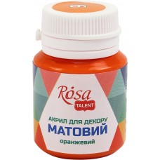 Акрил для декору Rosa Start 20мл матовий помаранчевий 20006/9085