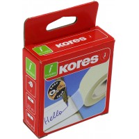 Стрічка клейка канцелярська Kores 19 ммх33м Invisible прозора матова в індивідуальній упаковці K53319