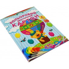 Картон цветной двусторонний А4 10 листов Рюкзачок (золото+серебро) ДКК-2